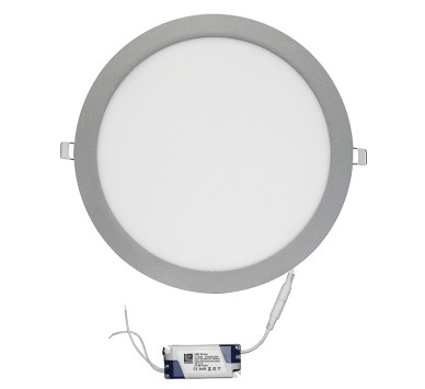 LED ΦΩΤΙΣΤΙΚΟ ΨΕΥΔΟΡΟΦΗΣ ΑΛΟΥΜΙΝΙΟΥ ΣΤΡΟΓΓΥΛΟ 24W 6300K 120°ΑΣΗΜΙ
