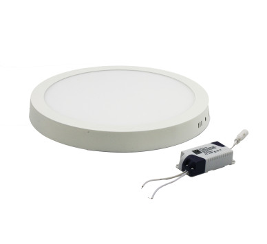 LED ΦΩΤΙΣΤΙΚΟ ΟΡΟΦΗΣ ΑΛΟΥΜΙΝΙΟΥ ΣΤΡΟΓΓΥΛΟ 24W 6300K ΛΕΥΚΟ