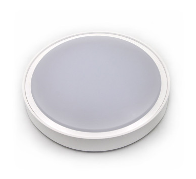 LED ΠΛΑΦΟΝΙΕΡΑ PC ΣΤΡΟΓΓΥΛΗ Φ360mm 28W 4000K IP65 ΛΕΥΚH