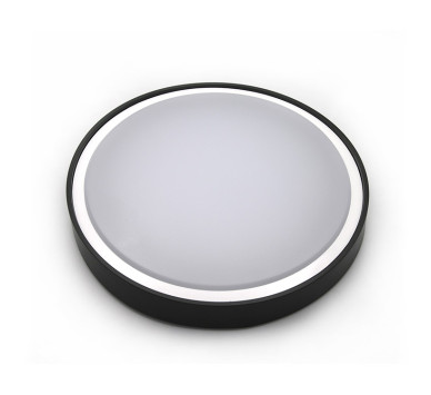 LED ΠΛΑΦΟΝΙΕΡΑ PC ΣΤΡΟΓΓΥΛΗ Φ360mm 28W 4000K IP65 ΓΡΑΦΙΤΗΣ