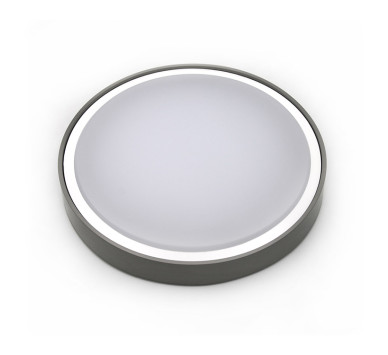 LED ΠΛΑΦΟΝΙΕΡΑ PC ΣΤΡΟΓΓΥΛΗ Φ360mm 28W 4000K IP65 ΓΚΡΙ