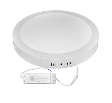 LED ΦΩΤΙΣΤΙΚΟ ΟΡΟΦΗΣ ΑΛΟΥΜΙΝΙΟΥ ΣΤΡΟΓΓΥΛΟ 30W 3000K ΛΕΥΚΟ