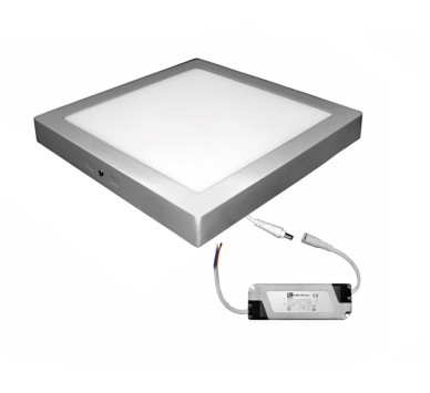 LED ΦΩΤΙΣΤΙΚΟ ΟΡΟΦΗΣ ΑΛΟΥΜΙΝΙΟΥ ΤΕΤΡΑΓΩΝΟ 30W 3000K ΑΣΗΜΙ