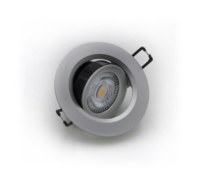 LED ΣΠΟΤ ΨΕΥΔΟΡΟΦΗΣ ΚΙΝΗΤΟ ΣΤΡΟΓΓΥΛΟ 5W 4000K 38° ΑΣΗΜΙ