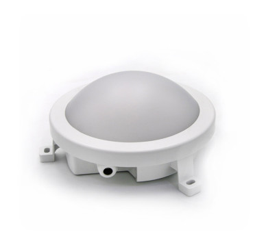 LED ΧΕΛΩΝΑ PC ΣΤΡΟΓΓΥΛΗ Φ172mm 6W 4000K IP54 ΛΕΥΚΗ
