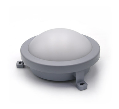 LED ΧΕΛΩΝΑ PC ΣΤΡΟΓΓΥΛΗ Φ172mm 6W 4000K IP54 ΓΚΡΙ