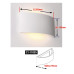 ΑΠΛΙΚΑ ΓΥΨΙΝΗ ΟΒΑΛ UP DOWN ΝΤΟΥΙ 2xG9 max 33W 350*80*150(h)