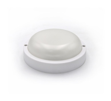 LED ΠΛΑΦΟΝΙΕΡΑ PC ΣΤΡΟΓΓΥΛΗ Φ140mm 8W 4000K IP54 ΛΕΥΚH