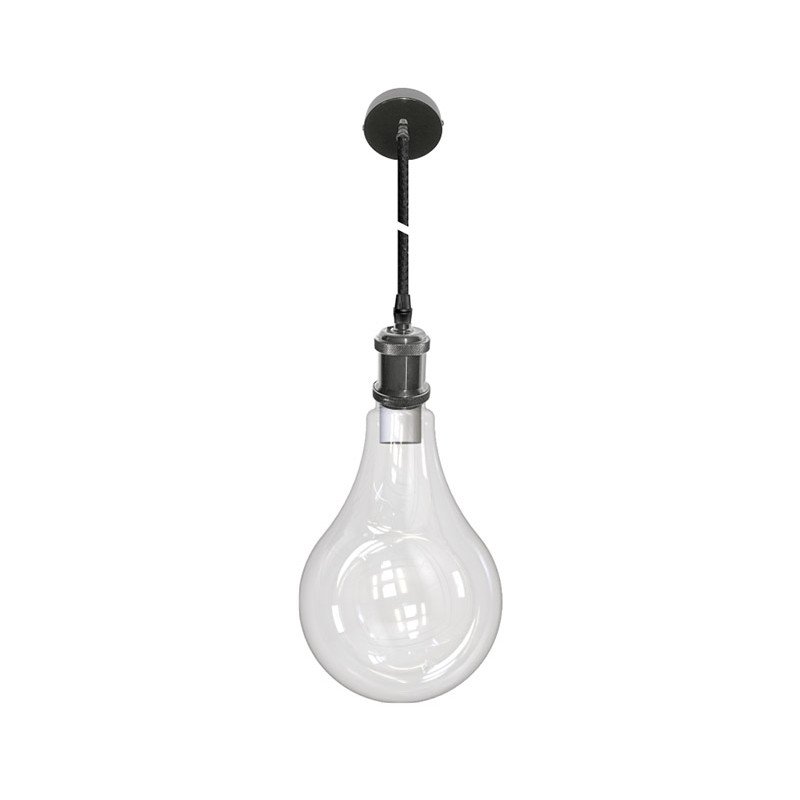 ΦΩΤΙΣΤΙΚΟ E27 ΑΝΑΡΤΗΣΗ ΓΡΑΦΙΤΗΣ ΜΕ ΓΥΑΛΙ ΦΥΣΗΤΟ DROP ΔΙΑΦΑΝΟ