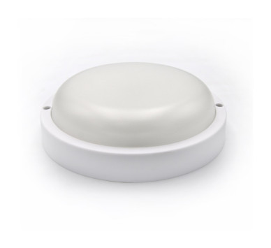 LED ΠΛΑΦΟΝΙΕΡΑ PC ΣΤΡΟΓΓΥΛΗ Φ170mm 12W 4000K IP54 ΛΕΥΚΗ