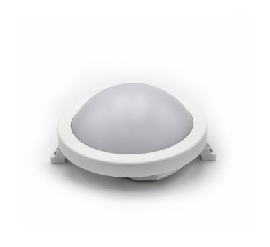 LED ΧΕΛΩΝΑ PC ΣΤΡΟΓΓΥΛΗ Φ172mm 10W 4000K IP64 ΛΕΥΚΗ