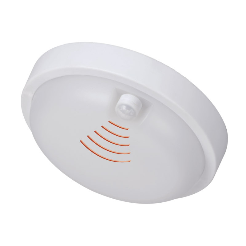 LED ΠΛΑΦΟΝΙΕΡΑ PC ΣΤΡΟΓΓ. ΜΕ ΑΝΙΧ.ΚΙΝ.PIR Φ200mm 18W 4000K IP54 ΛΕΥΚΗ