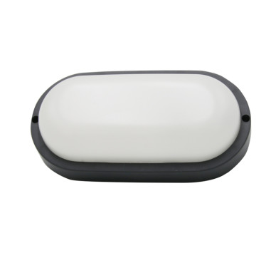 LED ΑΠΛΙΚΑ PC ΟΒΑΛ 205x105mm 12W 4000K IP54 ΓΚΡΙ ΣΚΟΥΡΟ