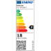LED ΠΛΑΦΟΝΙΕΡΑ PC ΣΤΡΟΓΓΥΛΗ Φ:270mm 18W 4000K IP44 ΜΑΥΡΗ