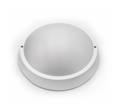 LED ΠΛΑΦΟΝΙΕΡΑ PC ΣΤΡΟΓΓΥΛΗ Φ270mm 24W 4000K IP65 ΛΕΥΚΗ