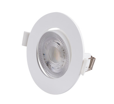 LED ΣΠΟΤ ΨΕΥΔΟΡΟΦΗΣ ΚΙΝΗΤΟ ΣΤΡΟΓΓΥΛΟ 3W/5W/7W CCT 38° ΛΕΥΚΟ
