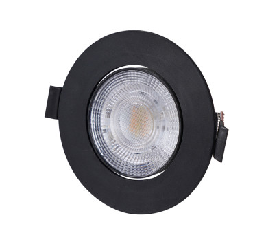 LED ΣΠΟΤ ΨΕΥΔΟΡΟΦΗΣ ΚΙΝΗΤΟ ΣΤΡΟΓΓΥΛΟ 3W/5W/7W CCT 38° ΜΑΥΡΟ