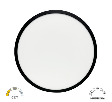 LED ΠΛΑΦΟΝΙΕΡΑ ΣΤΡΟΓ.PC ΜΕ ΑΝΙΧΝ.ΚΙΝ.Φ283mm CCT 16-20-24W IP40 ΜΑΥΡΗ