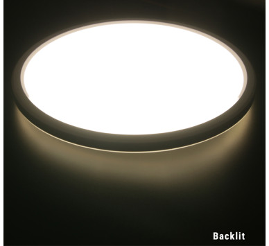 LED ΠΛΑΦΟΝΙΕΡΑ PC BACKLIT 300mm 18W 4000K IP54 ΛΕΥΚΗ