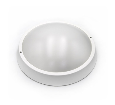 LED ΠΛΑΦΟΝΙΕΡΑ PC ΣΤΡΟΓΓΥΛΗ Φ320mm 30W 4000K IP65 ΛΕΥΚΗ