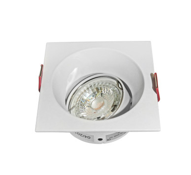 ΣΠΟΤ(WL-34090WH)MR16 ΑΛΟΥΜΙΝ. ΤΕΤΡΑΓΩΝΟ ΒΑΘΥ ΚΙΝΗΤΟ ΛΕΥΚΟ