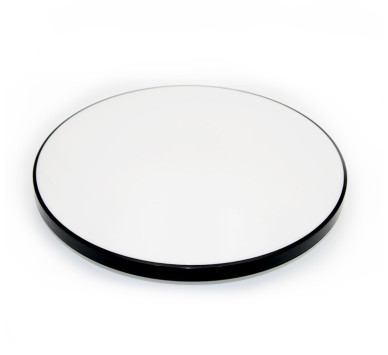 LED ΠΛΑΦΟΝΙΕΡΑ PC ΣΤΡΟΓΓΥΛΗ Φ:370mm 24W 4000K IP44 ΜΑΥΡΗ