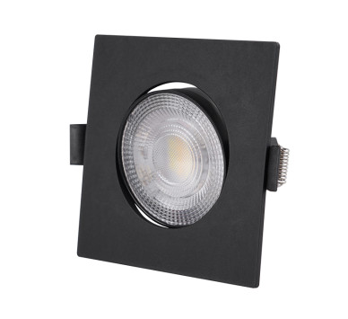 LED ΣΠΟΤ ΨΕΥΔΟΡΟΦΗΣ ΚΙΝΗΤΟ ΤΕΤΡΑΓΩΝΟ 3W/5W/7W CCT 38° MΑΥΡΟ