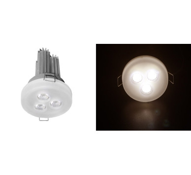 ΣΠΟΤ ΧΩΝΕΥΤΟ ΓΥΑΛΙ OΠΑΛΙΝΑ LED ΙΣΧΥΟΣ 3x3W 18° ΘΕΡΜΟ