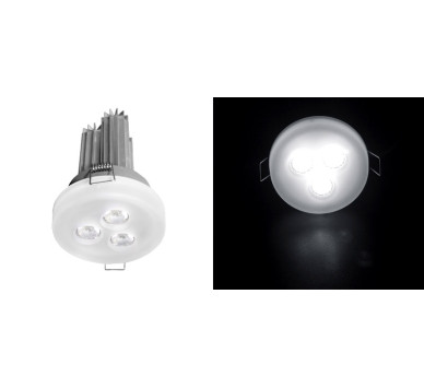 ΦΩΤΙΣΤ.ΓΥΑΛΙ ΟΠΑΛΙΝΑ ΧΩΝΕΥΤΟ LED ΙΣΧΥΟΣ 3x3W 30° ΧΩΡΙΣ ΤΡΟΦ ΨΥΧΡΟ
