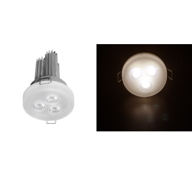 ΦΩΤΙΣΤΙΚΟ ΓΥΑΛΙ OΠΑΛΙΝΑ ΧΩΝ LED ΙΣΧΥΟΣ 3x3W 60° ΧΩΡΙΣ ΤΡΟΦ ΘΕΡΜΟ