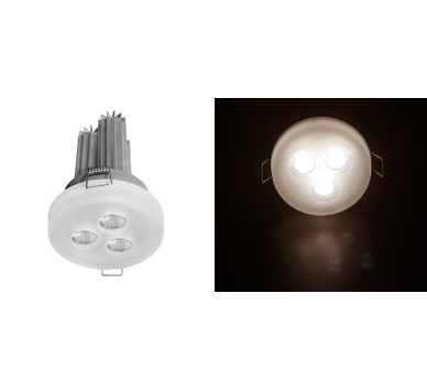 ΦΩΤΙΣΤ.ΓΥΑΛΙ ΟΠΑΛΙΝΑ ΧΩΝΕΥΤΟ LED ΙΣΧΥΟΣ 3x3W 90° ΧΩΡΙΣ ΤΡΟΦ ΘΕΡΜΟ