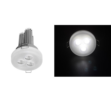 ΦΩΤΙΣΤ.ΓΥΑΛΙ ΟΠΑΛΙΝΑ ΧΩΝΕΥΤΟ LED ΙΣΧΥΟΣ 3x3W 90° ΧΩΡΙΣ ΤΡΟΦ ΨΥΧΡΟ