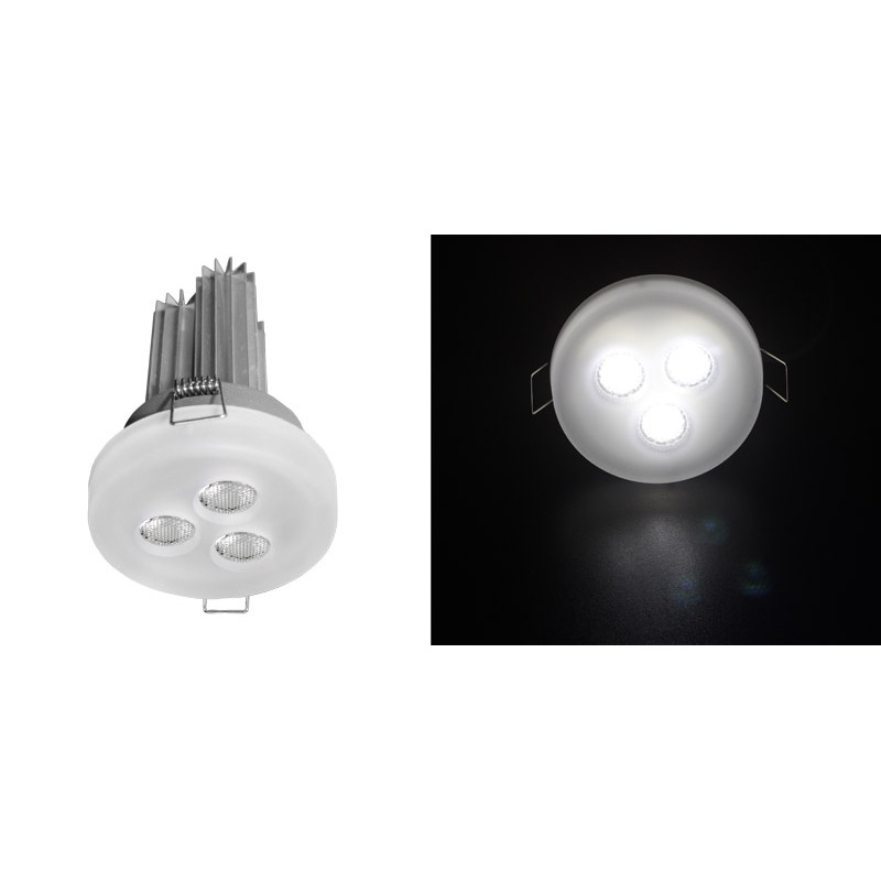 ΦΩΤΙΣΤ.ΓΥΑΛΙ ΟΠΑΛΙΝΑ ΧΩΝΕΥΤΟ LED ΙΣΧΥΟΣ 3x3W 90° ΧΩΡΙΣ ΤΡΟΦ ΨΥΧΡΟ