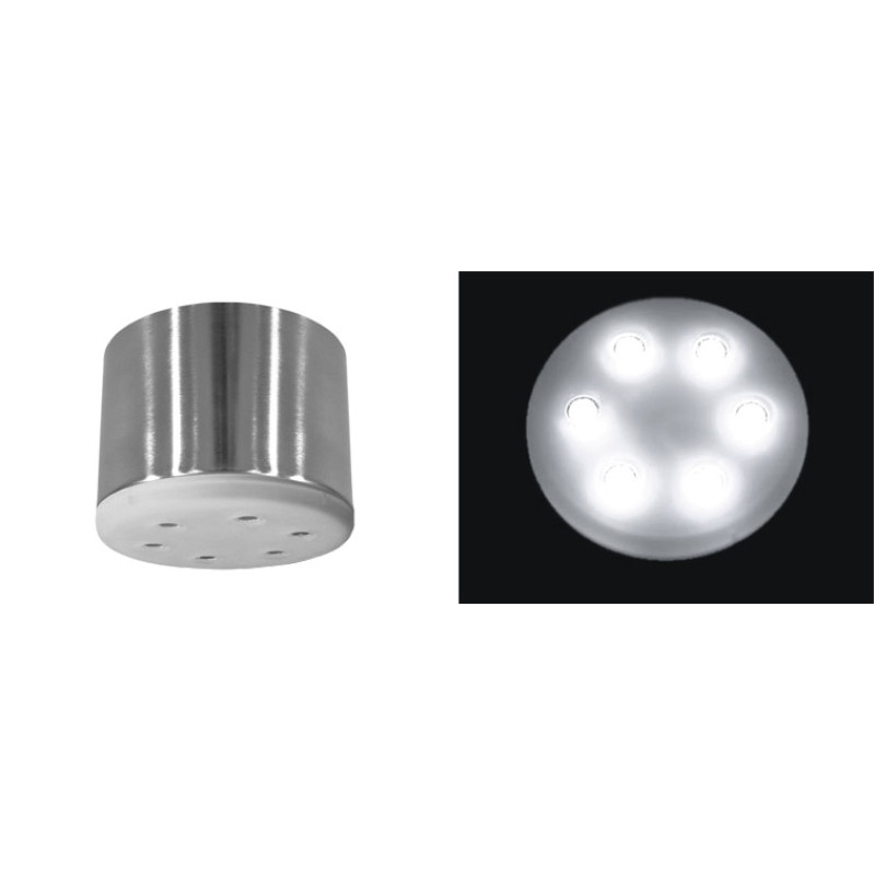 ΣΠΟΤ ΕΞΩΤΕΡ. ΣΑΤΙΝΕ LED ΙΣΧΥΟΣ ΜΕ ΤΡΟΦΟΔΟΤ. 6x3W 60° ΨΥΧΡΟ