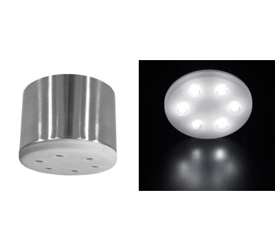 ΣΠΟΤ ΕΞΩΤΕΡΙΚΟ ΣΑΤΙΝΕ LED ΙΣΧΥΟΣ 6x3W ΜΕ ΤΡΟΦΟΔΟΤΙΚΟ 90° ΨΥΧΡΟ