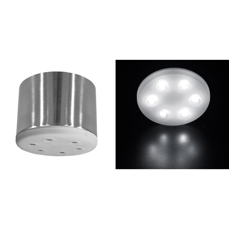 ΣΠΟΤ ΕΞΩΤΕΡΙΚΟ ΣΑΤΙΝΕ LED ΙΣΧΥΟΣ 6x3W ΜΕ ΤΡΟΦΟΔΟΤΙΚΟ 90° ΨΥΧΡΟ