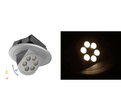 ΦΩΤΙΣΤΙΚΟ ΑΛΟΥΜ. ΧΩΝ ΚΙΝΗΤΟ ΜΕ LED ΙΣΧΥΟΣ 6x3W 18° ΧΩΡΙΣ ΤΡΟΦ ΘΕΡΜΟ