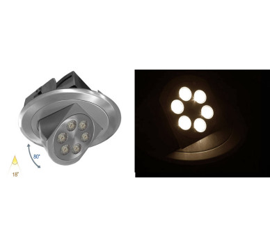 ΦΩΤΙΣΤΙΚΟ ΑΛ ΧΩΝ ΚΙΝΗΤΟ ΜΕ LED ΙΣΧΥΟΣ 6x3W 18° ΧΩΡΙΣ ΤΡΟΦ ΘΕΡΜΟ
