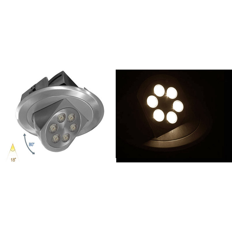 ΦΩΤΙΣΤΙΚΟ ΑΛ ΧΩΝ ΚΙΝΗΤΟ ΜΕ LED ΙΣΧΥΟΣ 6x3W 18° ΧΩΡΙΣ ΤΡΟΦ ΘΕΡΜΟ