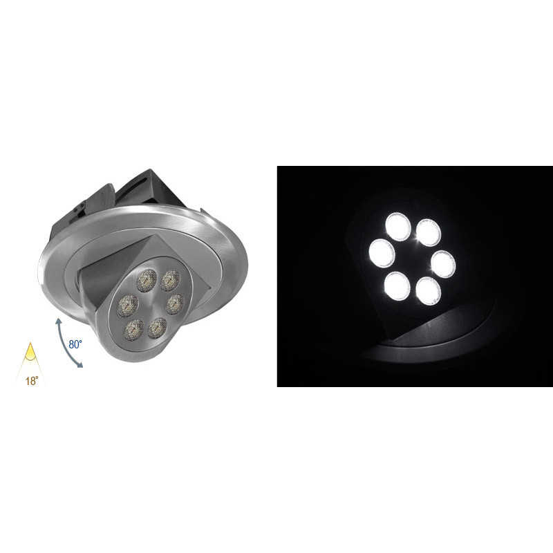 ΦΩΤΙΣΤΙΚΟ ΑΛ ΧΩΝ ΚΙΝΗΤΟ ΜΕ LED ΙΣΧΥΟΣ 6x3W 18° ΧΩΡΙΣ ΤΡΟΦ ΨΥΧΡΟ