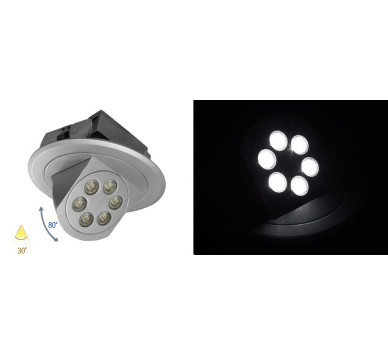 ΦΩΤΙΣΤ.ΑΛ ΧΩΝΕΥΤΟ ΚΙΝΗΤΟ ΜΕ LED ΙΣΧΥΟΣ 6x3W 30° ΧΩΡΙΣ ΤΡΟΦ ΨΥΧΡΟ