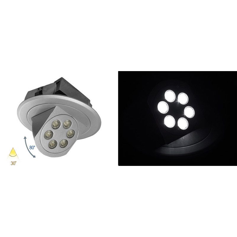ΦΩΤΙΣΤ.ΑΛ ΧΩΝΕΥΤΟ ΚΙΝΗΤΟ ΜΕ LED ΙΣΧΥΟΣ 6x3W 30° ΧΩΡΙΣ ΤΡΟΦ ΨΥΧΡΟ