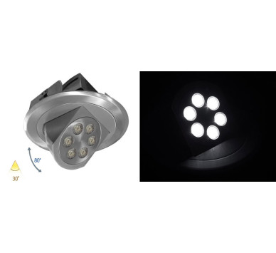 ΦΩΤΙΣΤΙΚΟ ΑΛ ΧΩΝ ΚΙΝΗΤΟ ΜΕ LED ΙΣΧΥΟΣ 6x3W 30° ΧΩΡΙΣ ΤΡΟΦ ΨΥΧΡΟ