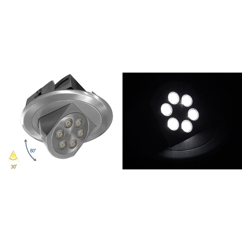 ΦΩΤΙΣΤΙΚΟ ΑΛ ΧΩΝ ΚΙΝΗΤΟ ΜΕ LED ΙΣΧΥΟΣ 6x3W 30° ΧΩΡΙΣ ΤΡΟΦ ΨΥΧΡΟ