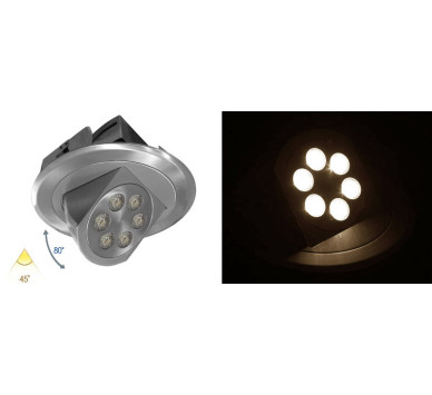 ΦΩΤΙΣΤΙΚΟ ΑΛ ΧΩΝ ΚΙΝΗΤΟ ΜΕ LED ΙΣΧΥΟΣ 6x3W 45° ΧΩΡΙΣ ΤΡΟΦ ΘΕΡΜΟ