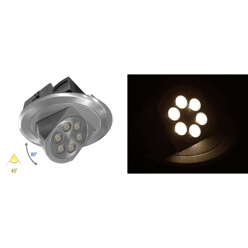 ΦΩΤΙΣΤΙΚΟ ΑΛ ΧΩΝ ΚΙΝΗΤΟ ΜΕ LED ΙΣΧΥΟΣ 6x3W 45° ΧΩΡΙΣ ΤΡΟΦ ΘΕΡΜΟ