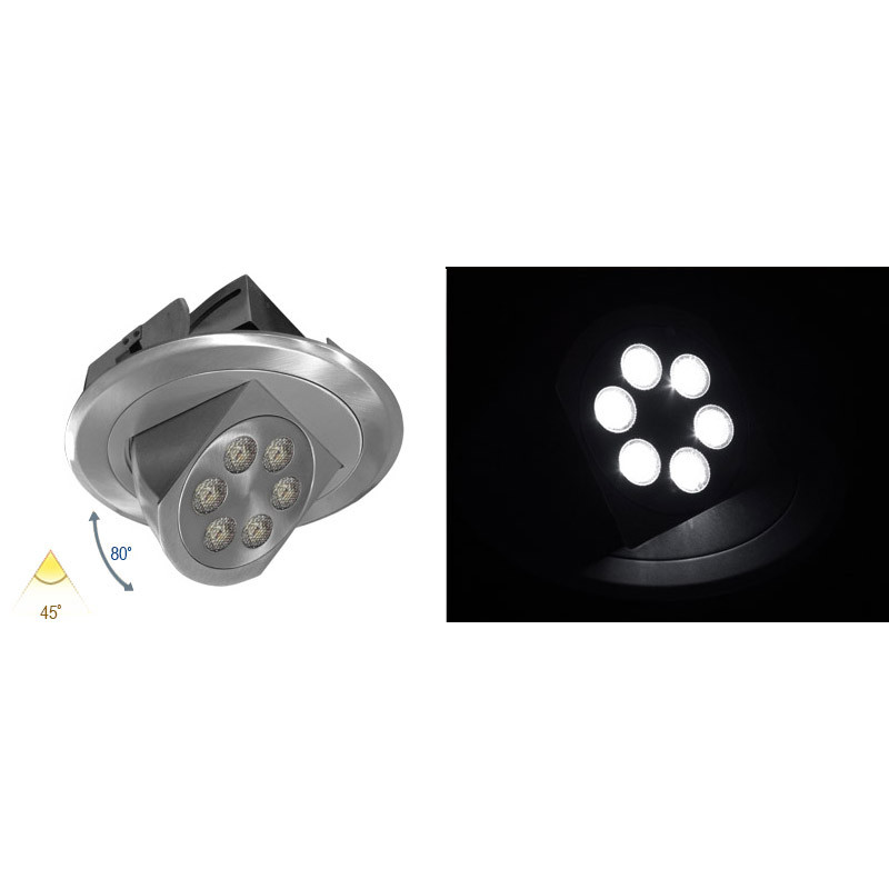 ΦΩΤΙΣΤΙΚΟ ΑΛ ΧΩΝ ΚΙΝΗΤΟ ΜΕ LED ΙΣΧΥΟΣ 6x3W 45° ΧΩΡΙΣ ΤΡΟΦ ΨΥΧΡΟ
