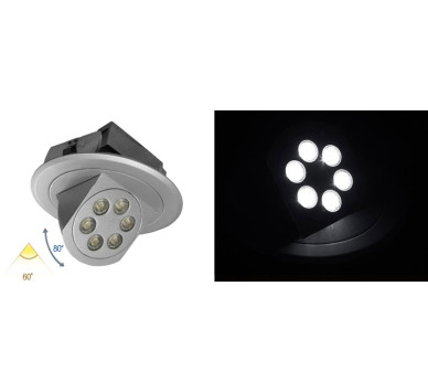 ΦΩΤΙΣΤΙΚΟ ΑΛ ΧΩΝ ΚΙΝΗΤΟ ΜΕ LED ΙΣΧΥΟΣ 6x3W 60° ΧΩΡΙΣ ΤΡΟΦ ΨΥΧΡΟ