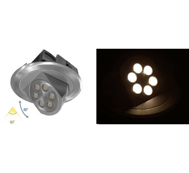 ΦΩΤΙΣΤΙΚΟ ΑΛΟΥΜ. ΧΩΝ ΚΙΝΗΤΟ ΜΕ LED ΙΣΧΥΟΣ 6x3W 60° ΧΩΡΙΣ ΤΡΟΦ ΘΕΡΜΟ