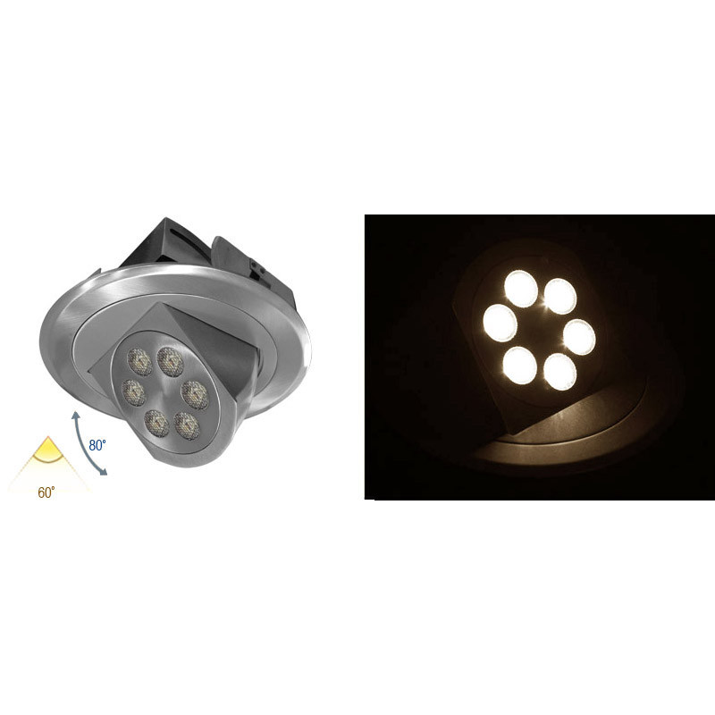 ΦΩΤΙΣΤΙΚΟ ΑΛΟΥΜ. ΧΩΝ ΚΙΝΗΤΟ ΜΕ LED ΙΣΧΥΟΣ 6x3W 60° ΧΩΡΙΣ ΤΡΟΦ ΘΕΡΜΟ